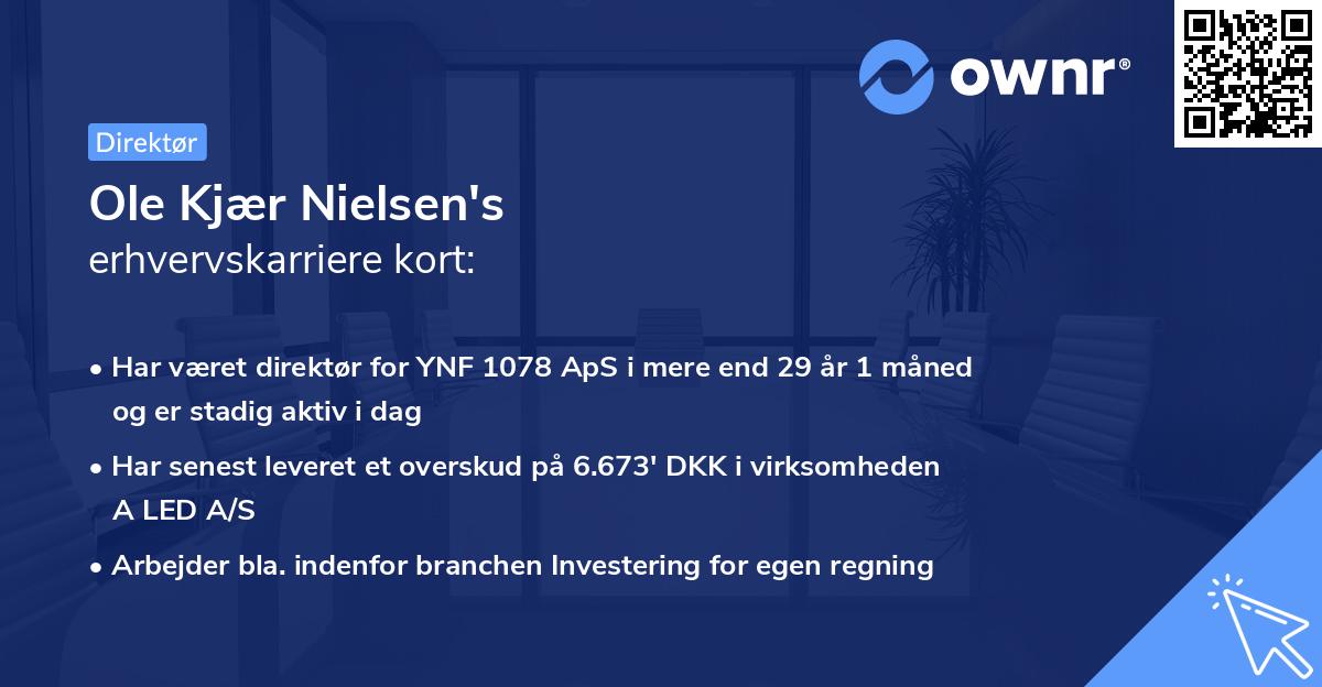Ole Kjær Nielsen's erhvervskarriere kort