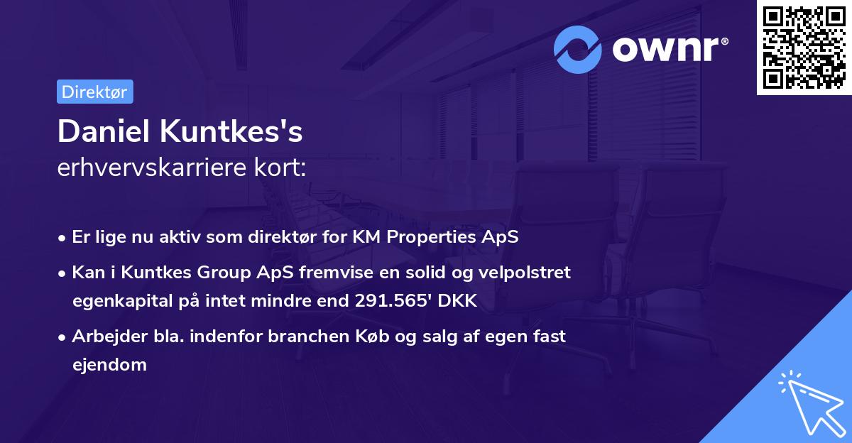 Daniel Kuntkes's erhvervskarriere kort