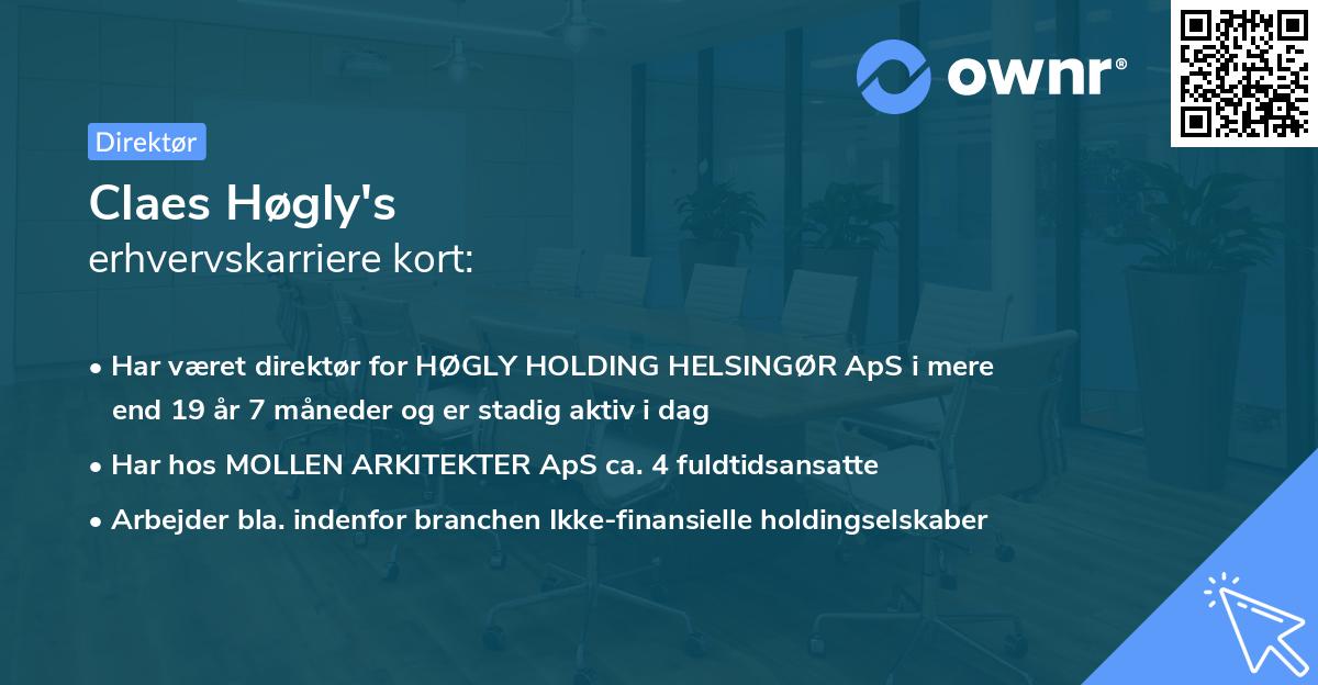 Claes Høgly's erhvervskarriere kort