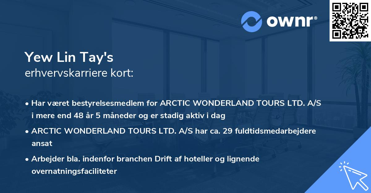 Yew Lin Tay's erhvervskarriere kort