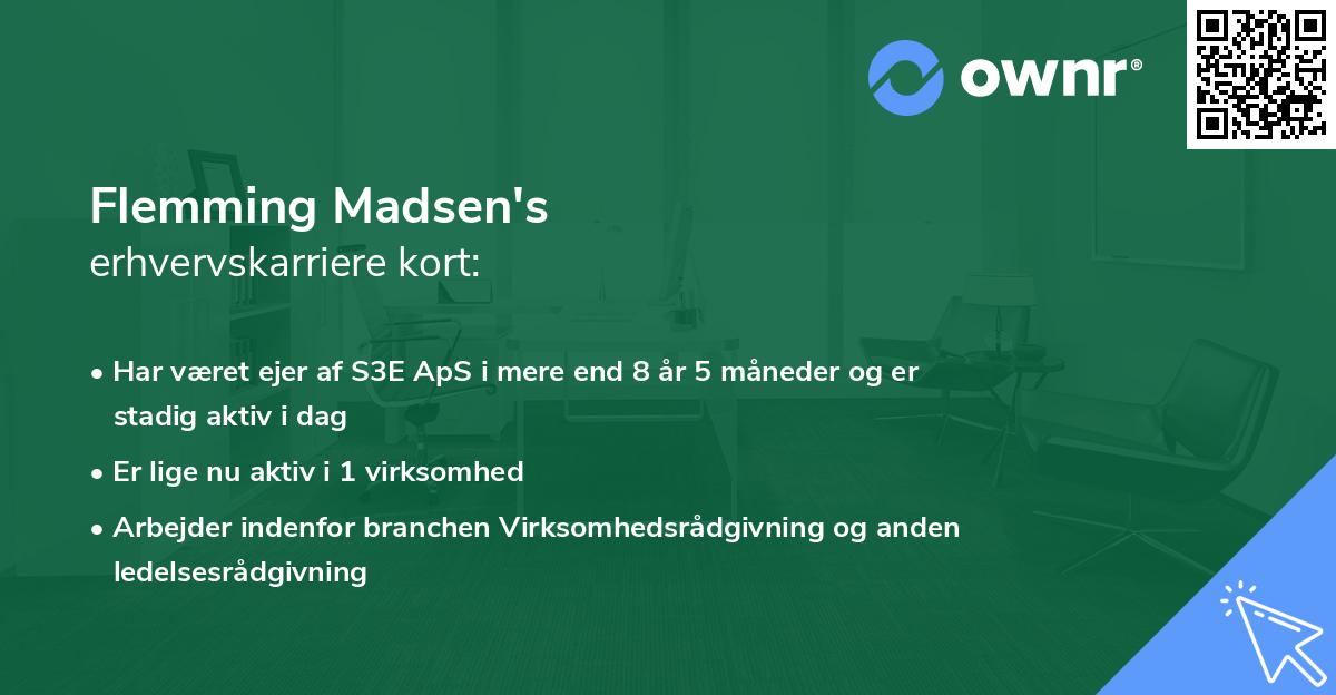 Flemming Madsen's erhvervskarriere kort