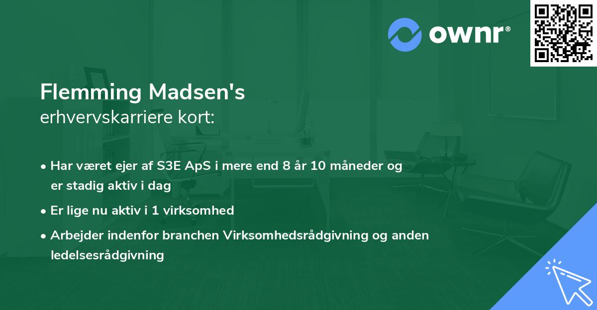 Flemming Madsen's erhvervskarriere kort