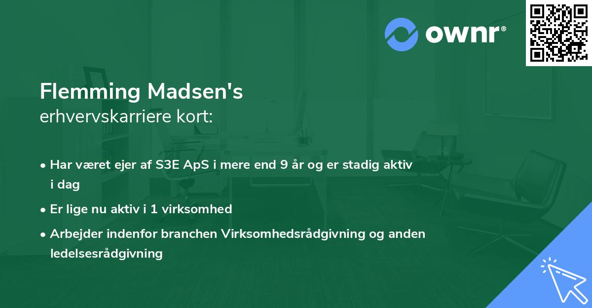 Flemming Madsen's erhvervskarriere kort