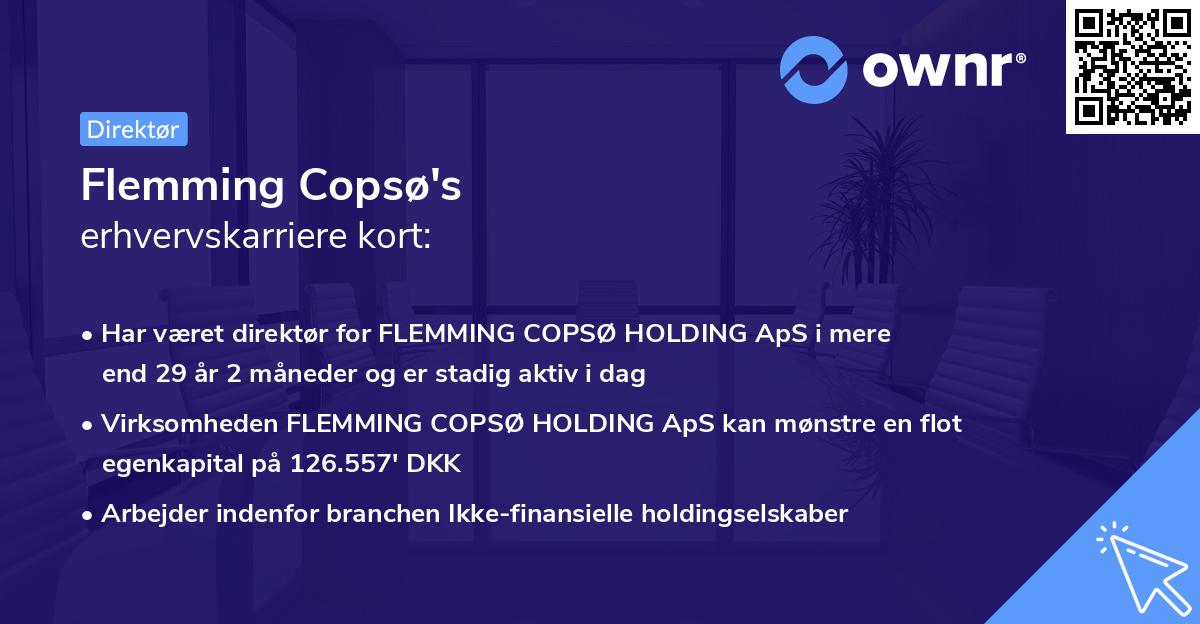 Flemming Copsø's erhvervskarriere kort