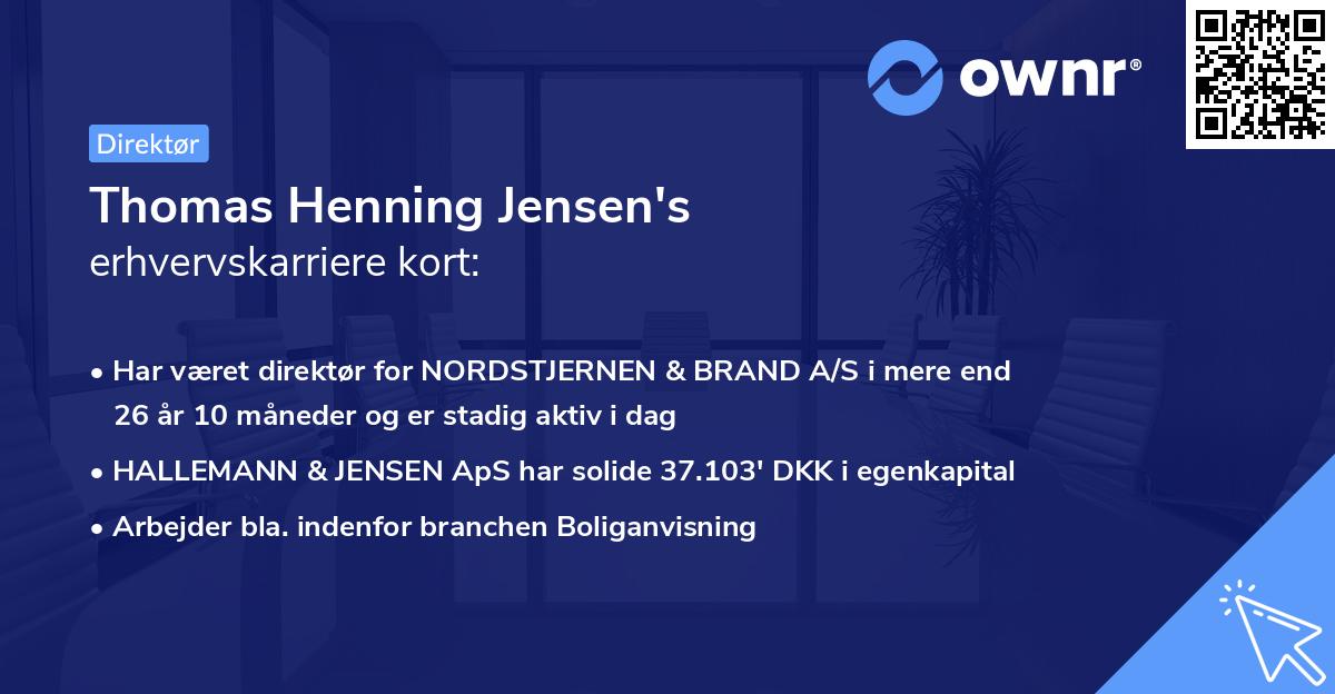 Thomas Henning Jensen's erhvervskarriere kort