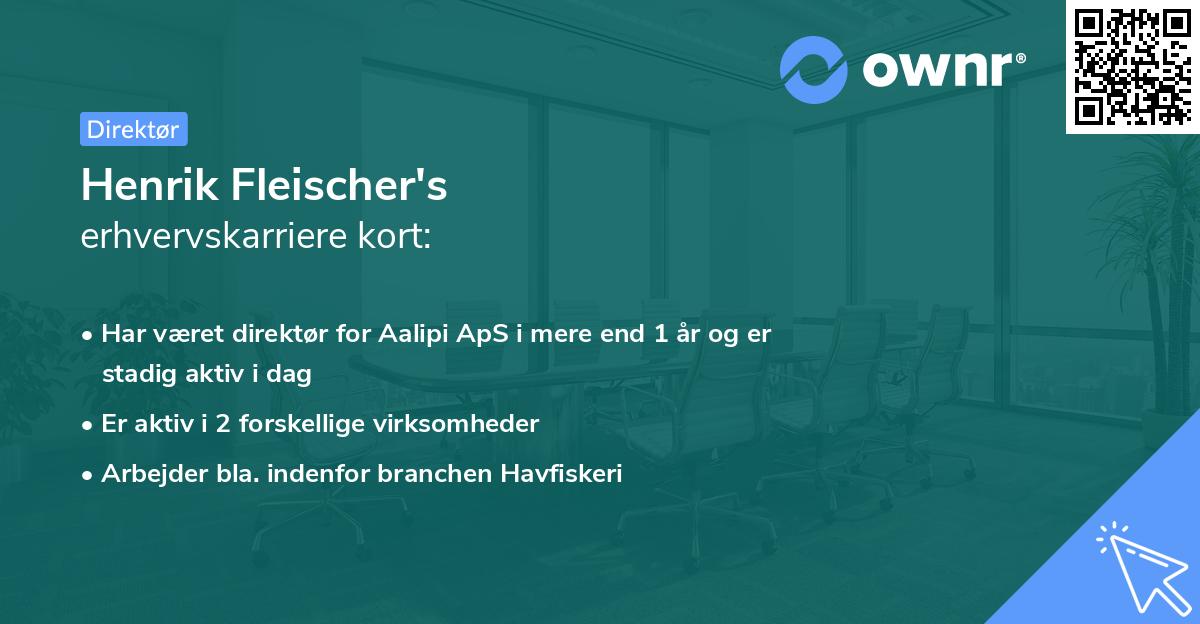 Henrik Fleischer's erhvervskarriere kort