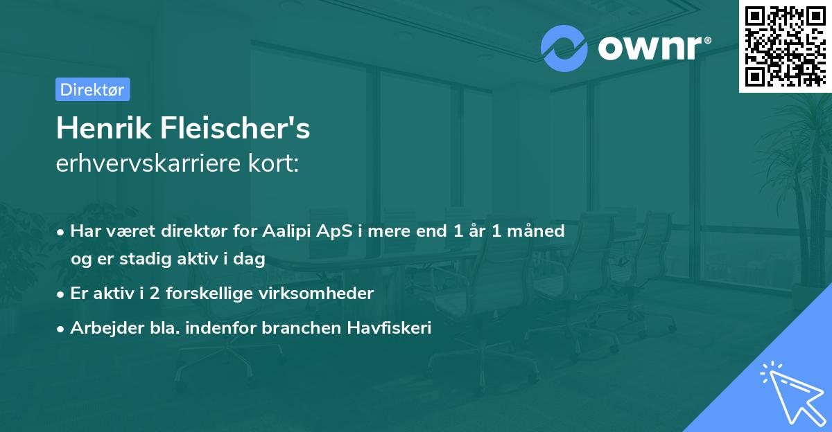 Henrik Fleischer's erhvervskarriere kort