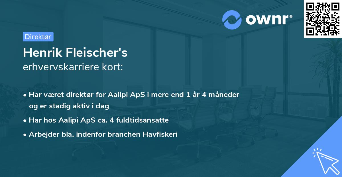 Henrik Fleischer's erhvervskarriere kort
