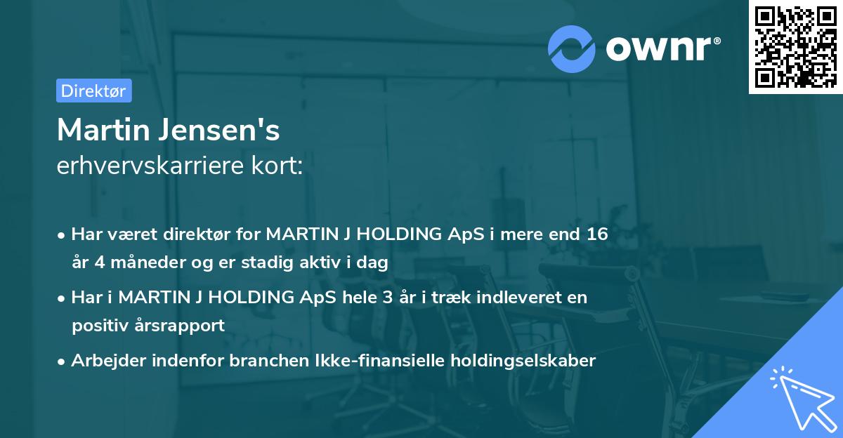 Martin Jensen's erhvervskarriere kort