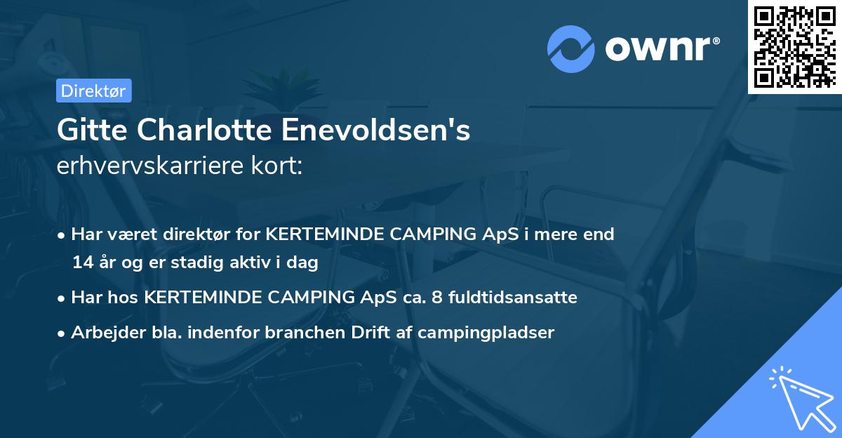 Gitte Charlotte Enevoldsen's erhvervskarriere kort
