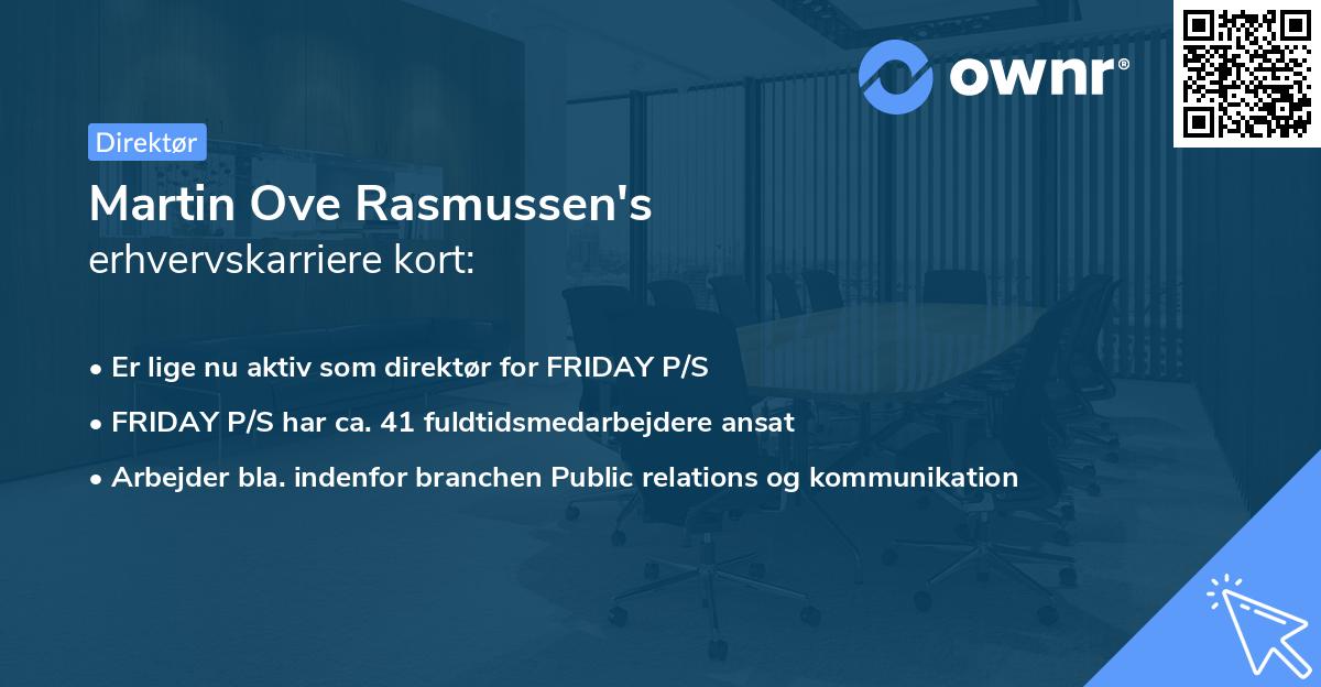 Martin Ove Rasmussen's erhvervskarriere kort