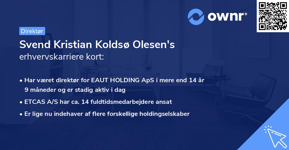 Svend Kristian Koldsø Olesen's erhvervskarriere kort
