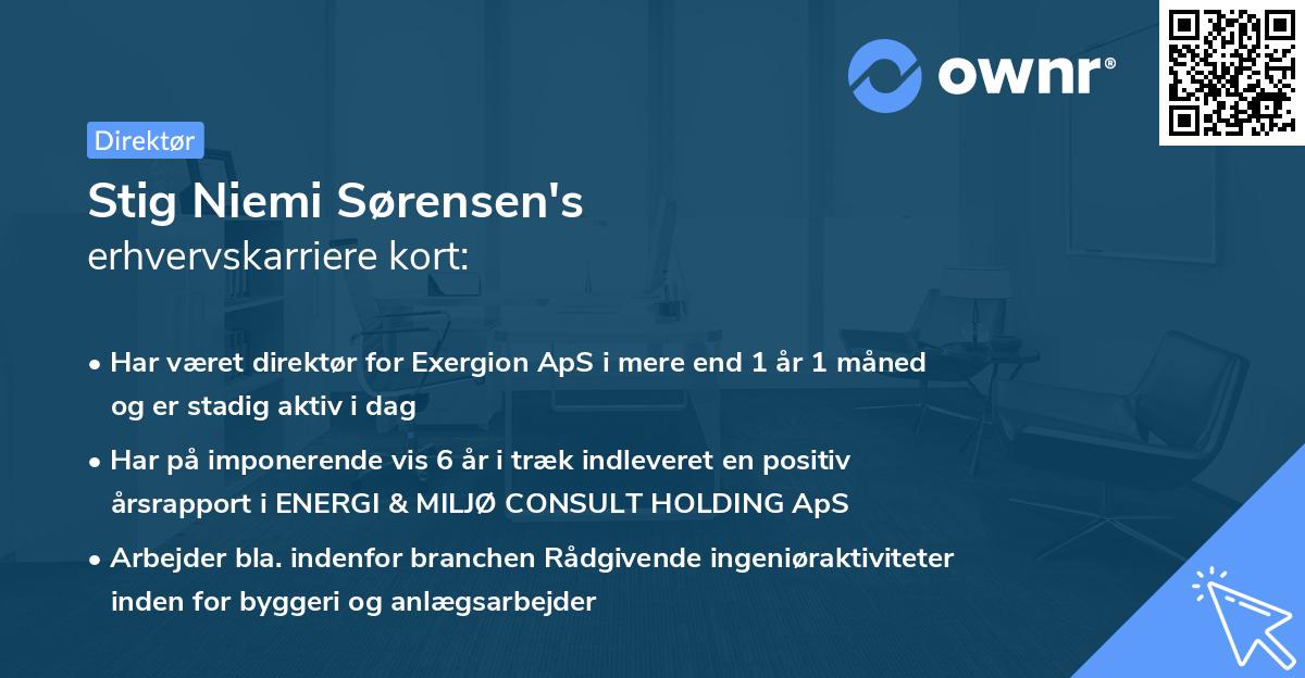 Stig Niemi Sørensen's erhvervskarriere kort