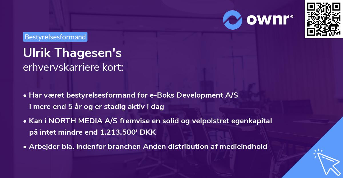 Ulrik Thagesen's erhvervskarriere kort