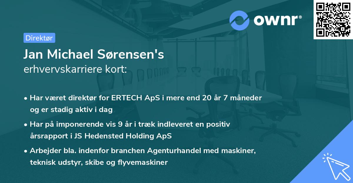 Jan Michael Sørensen's erhvervskarriere kort