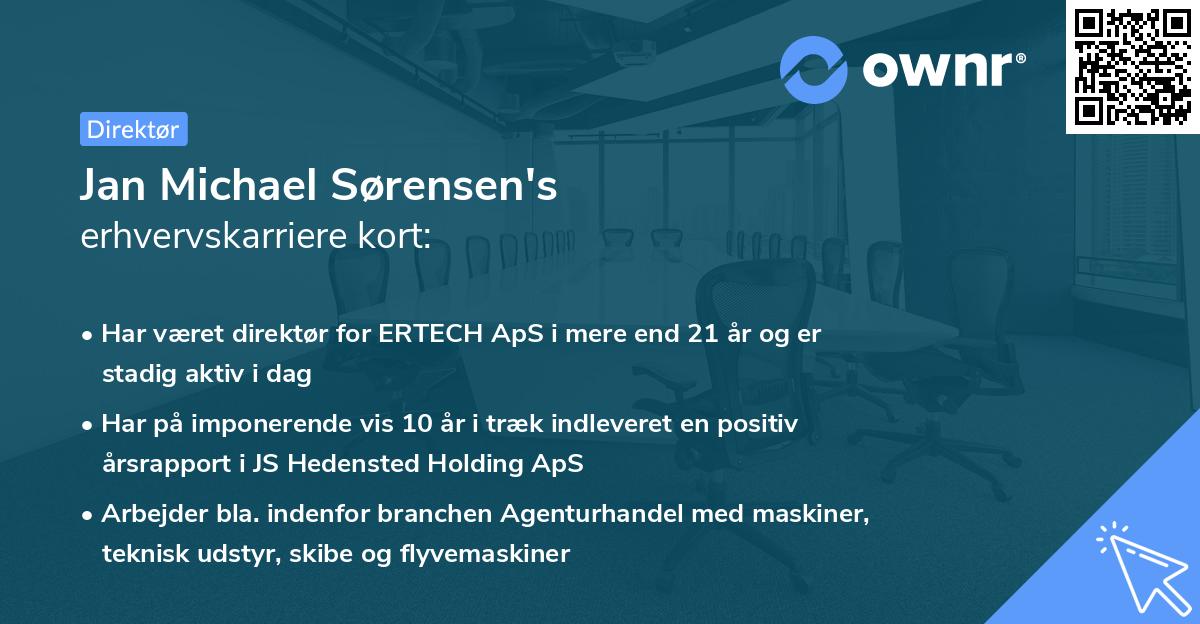 Jan Michael Sørensen's erhvervskarriere kort