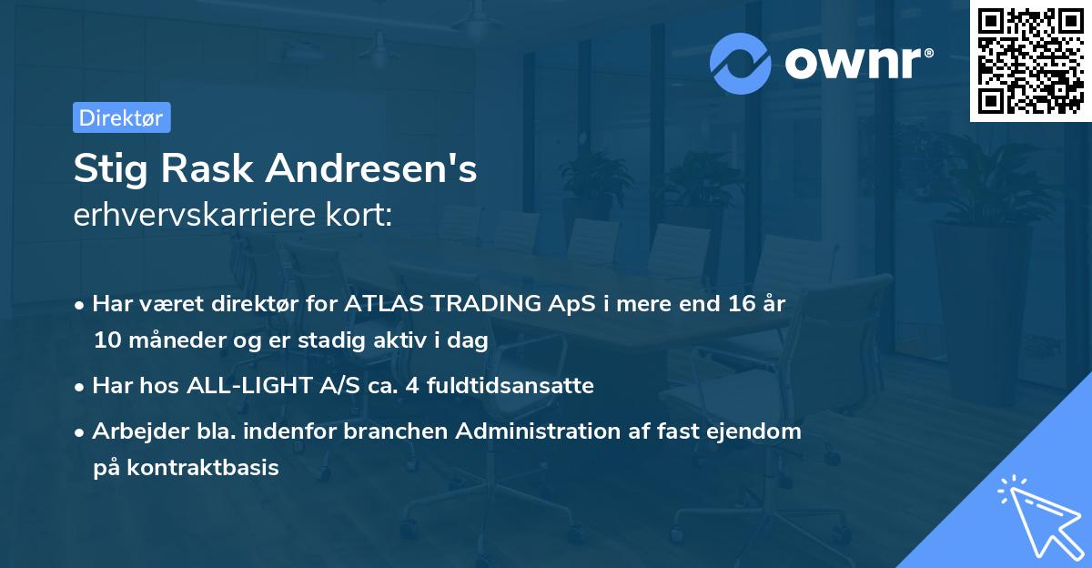Stig Rask Andresen's erhvervskarriere kort