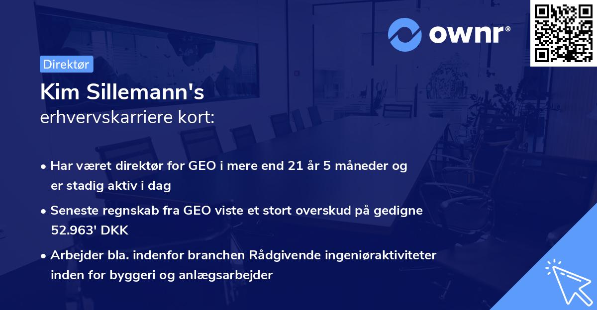 Kim Sillemann's erhvervskarriere kort