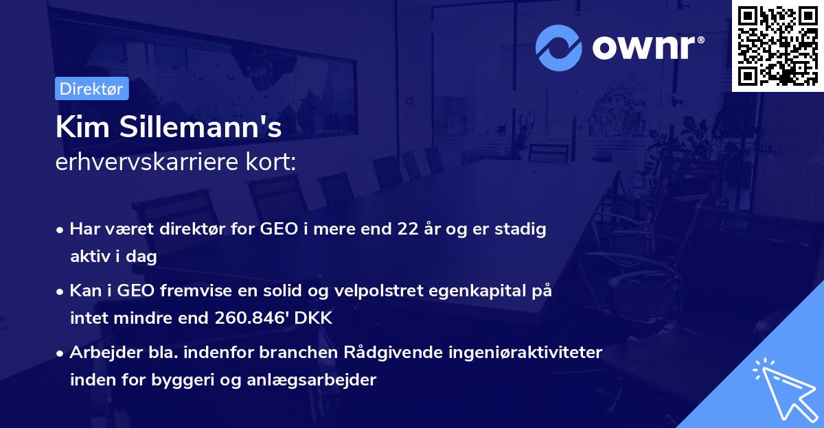 Kim Sillemann's erhvervskarriere kort