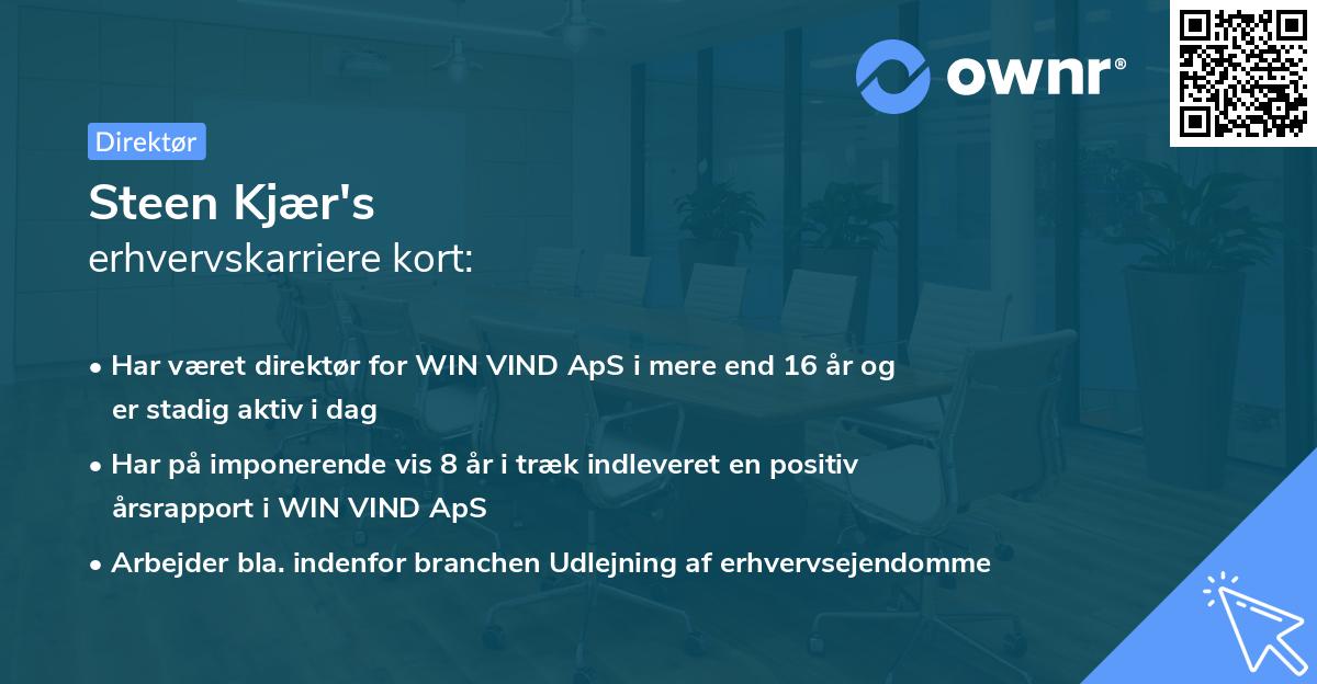 Steen Kjær's erhvervskarriere kort
