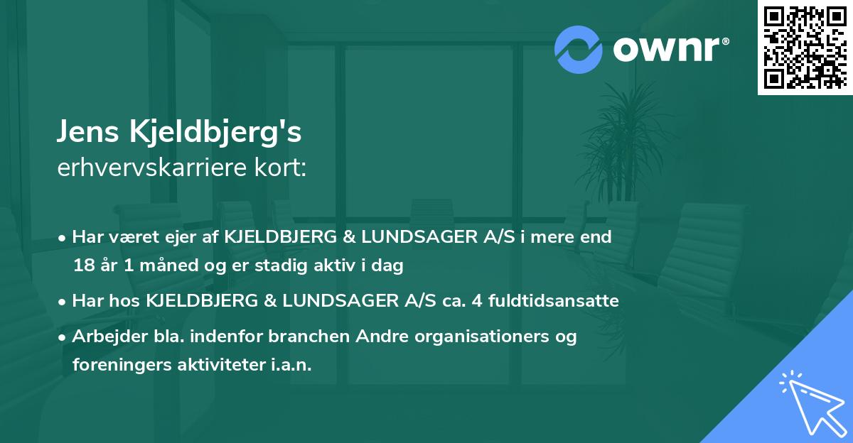 Jens Kjeldbjerg's erhvervskarriere kort