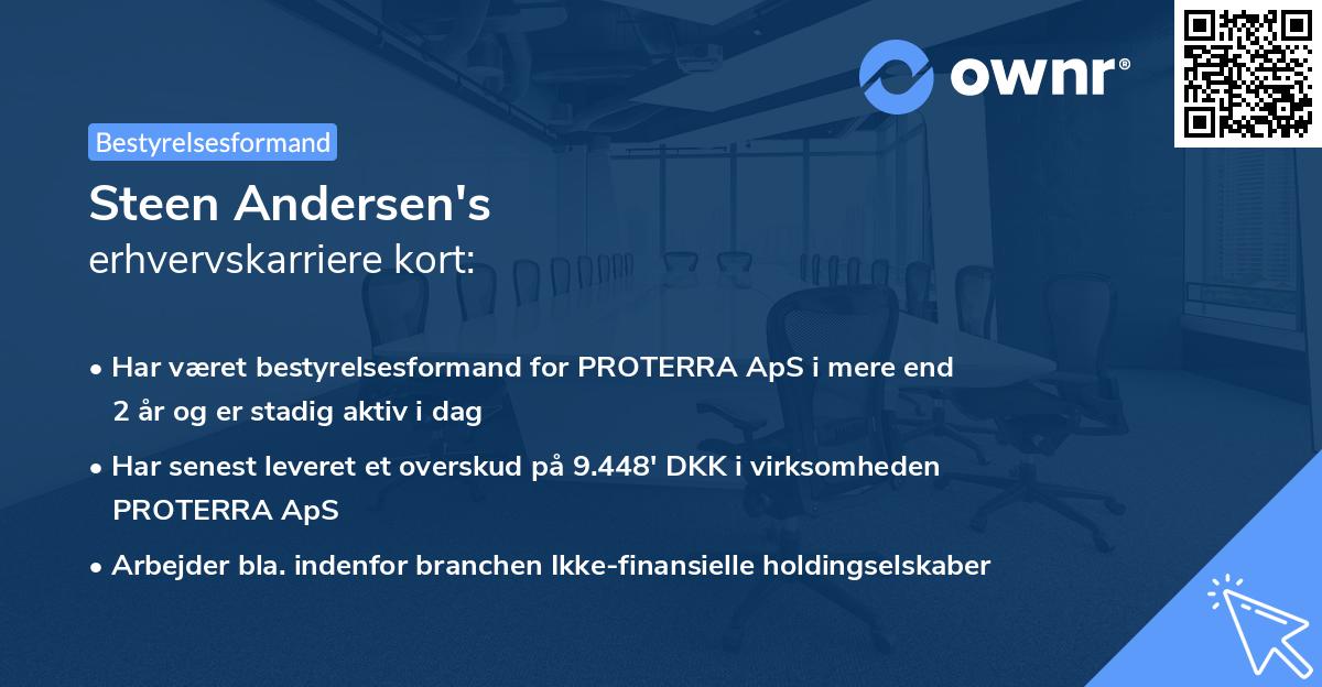 Steen Andersen's erhvervskarriere kort