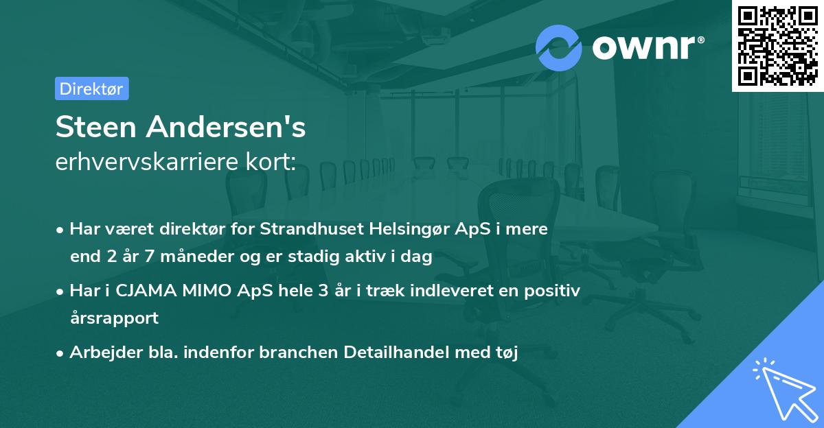 Steen Andersen's erhvervskarriere kort