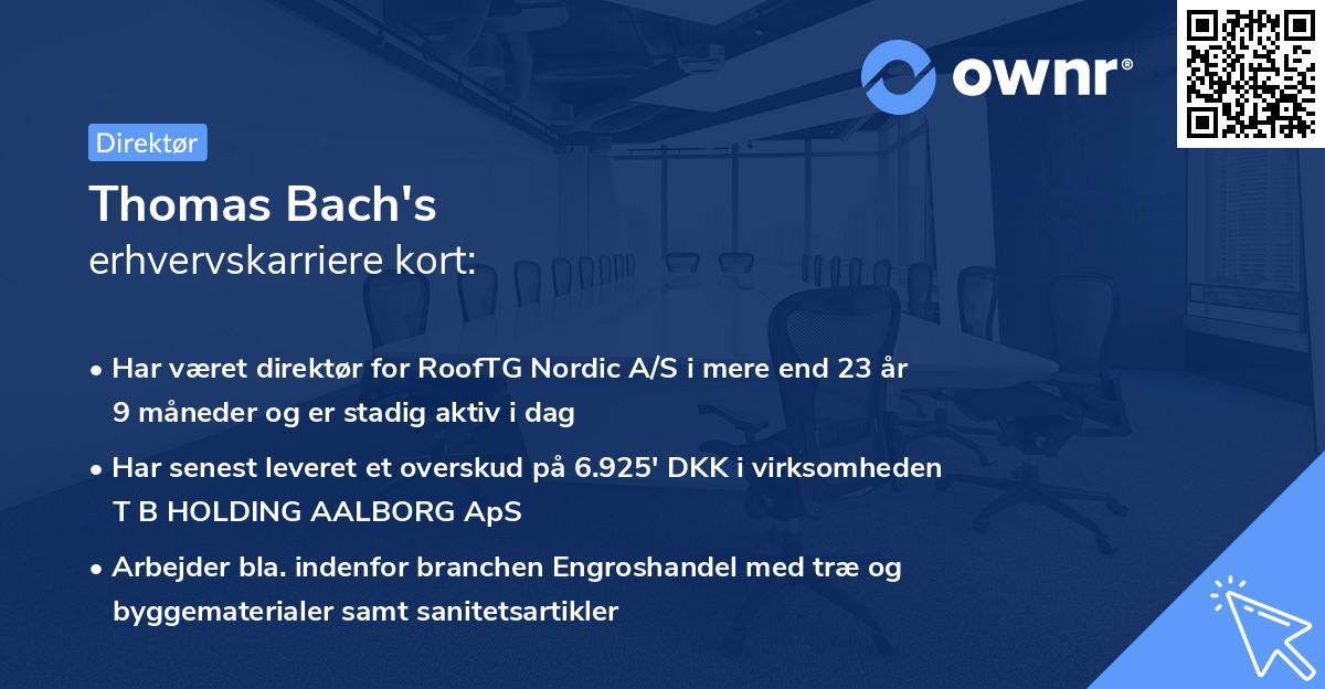 Thomas Bach's erhvervskarriere kort