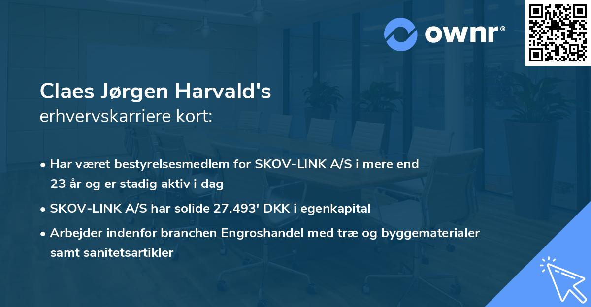 Claes Jørgen Harvald's erhvervskarriere kort