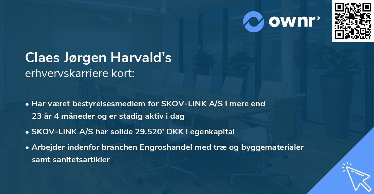 Claes Jørgen Harvald's erhvervskarriere kort