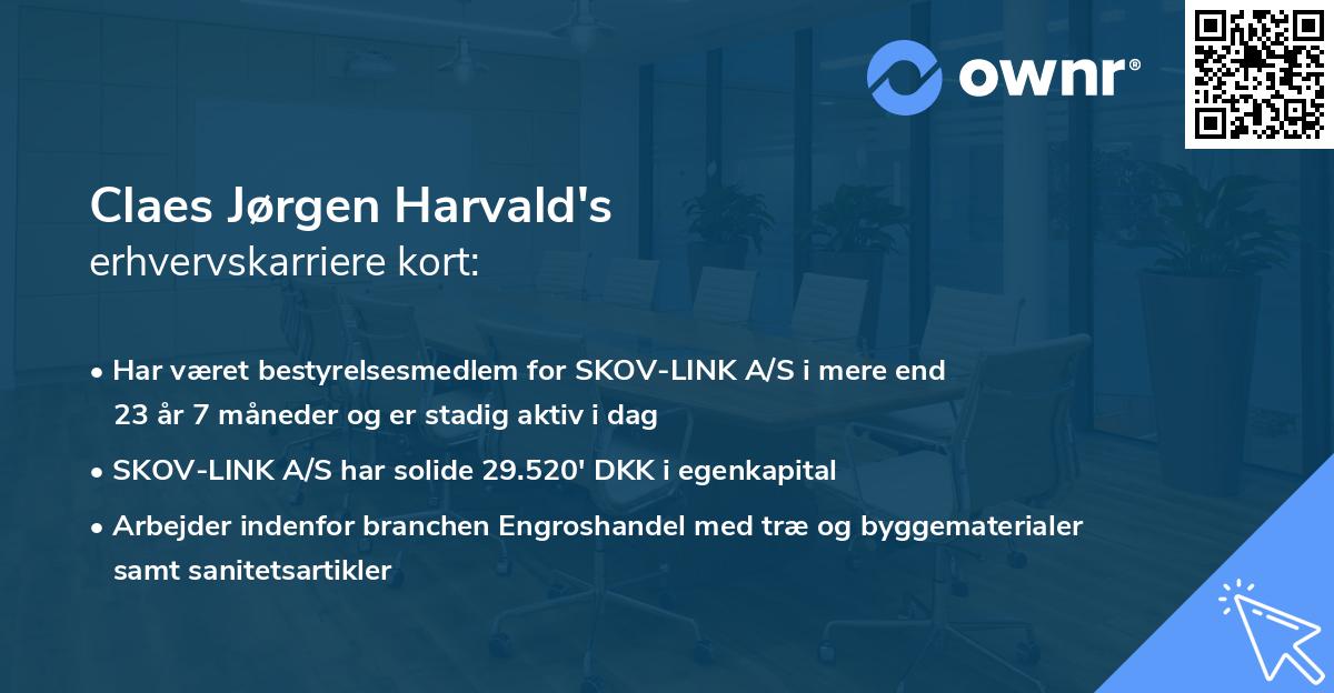 Claes Jørgen Harvald's erhvervskarriere kort