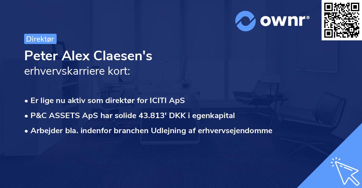 Peter Alex Claesen's erhvervskarriere kort