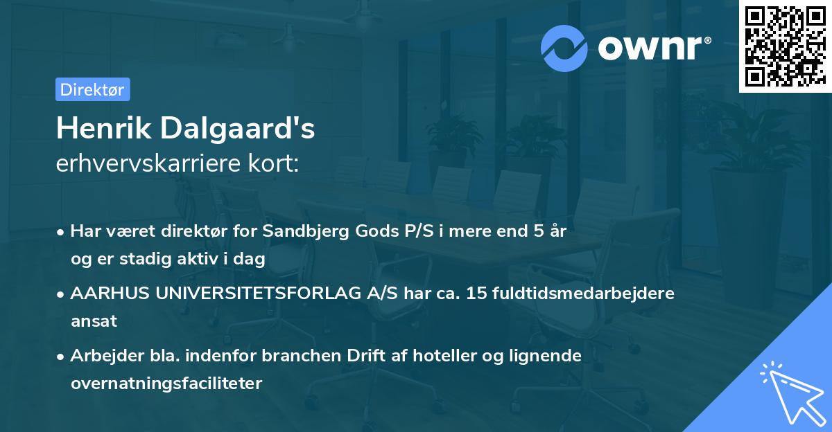 Henrik Dalgaard's erhvervskarriere kort