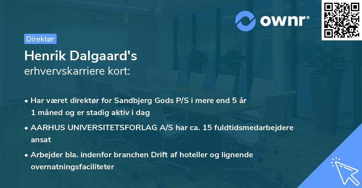 Henrik Dalgaard's erhvervskarriere kort