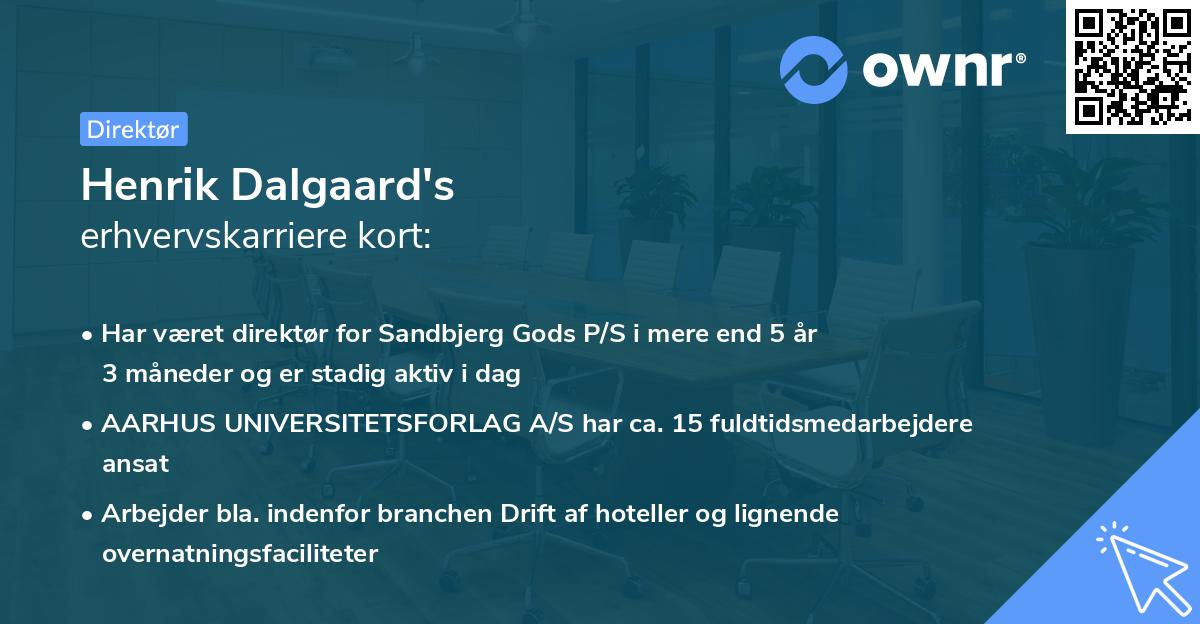 Henrik Dalgaard's erhvervskarriere kort