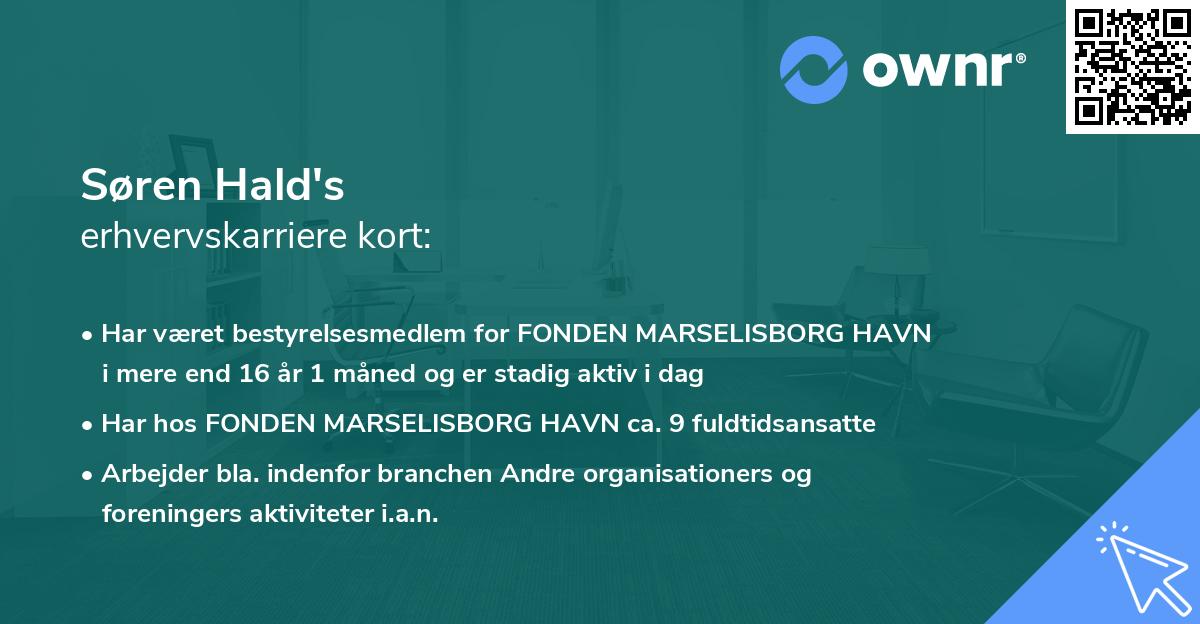 Søren Hald's erhvervskarriere kort