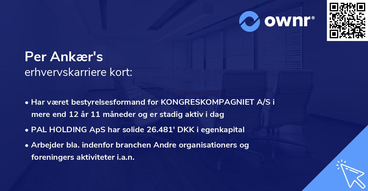 Per Ankær's erhvervskarriere kort