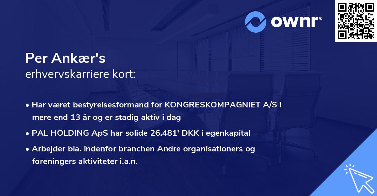 Per Ankær's erhvervskarriere kort