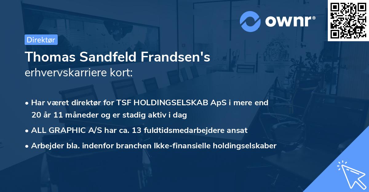 Thomas Sandfeld Frandsen's erhvervskarriere kort