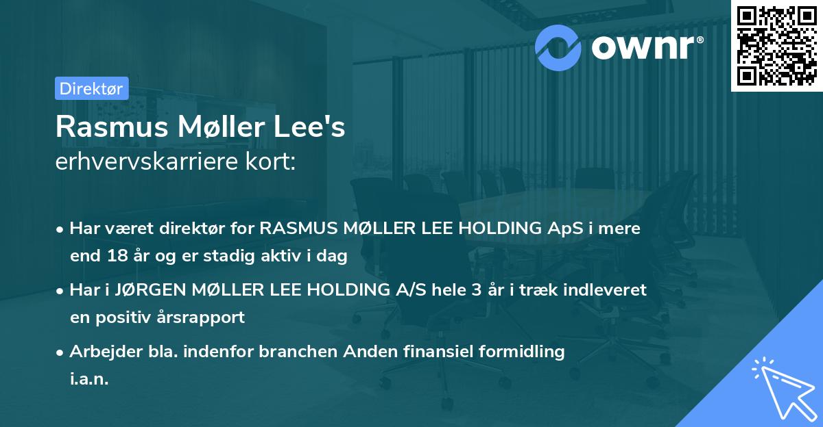 Rasmus Møller Lee's erhvervskarriere kort