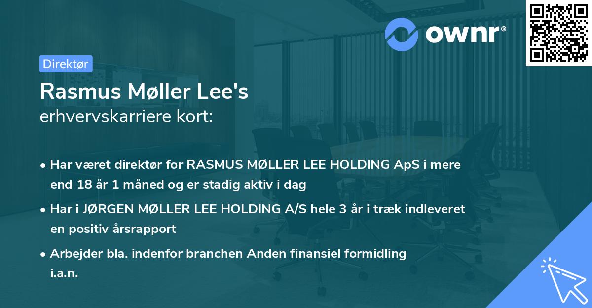 Rasmus Møller Lee's erhvervskarriere kort