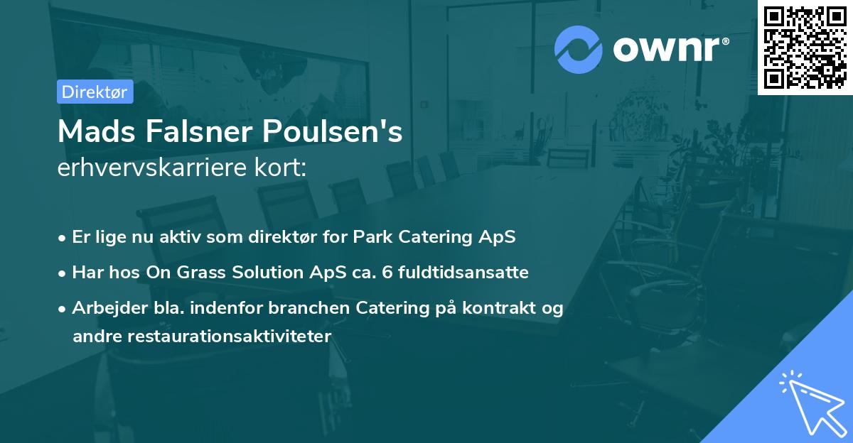 Mads Falsner Poulsen's erhvervskarriere kort