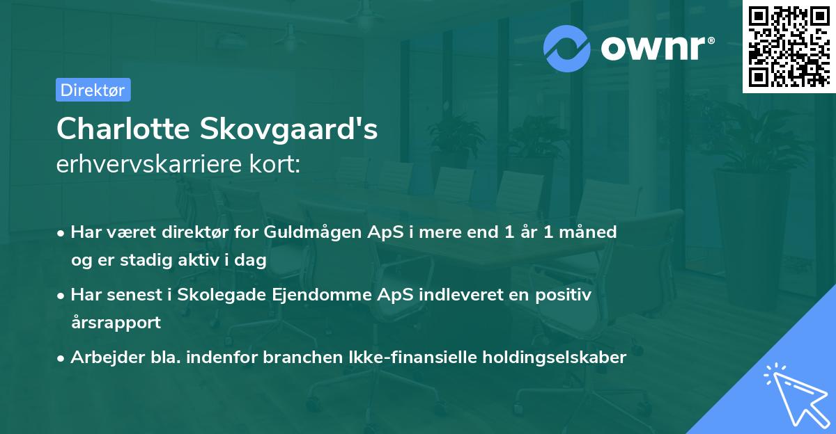 Charlotte Skovgaard's erhvervskarriere kort