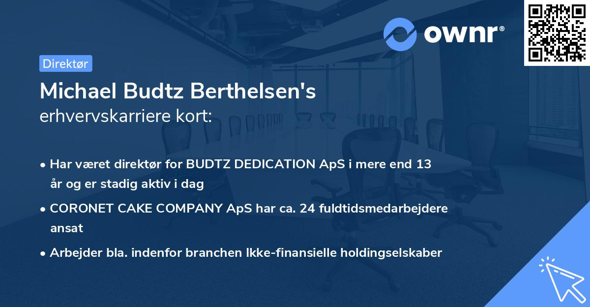 Michael Budtz Berthelsen's erhvervskarriere kort