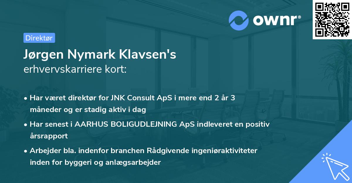 Jørgen Nymark Klavsen's erhvervskarriere kort
