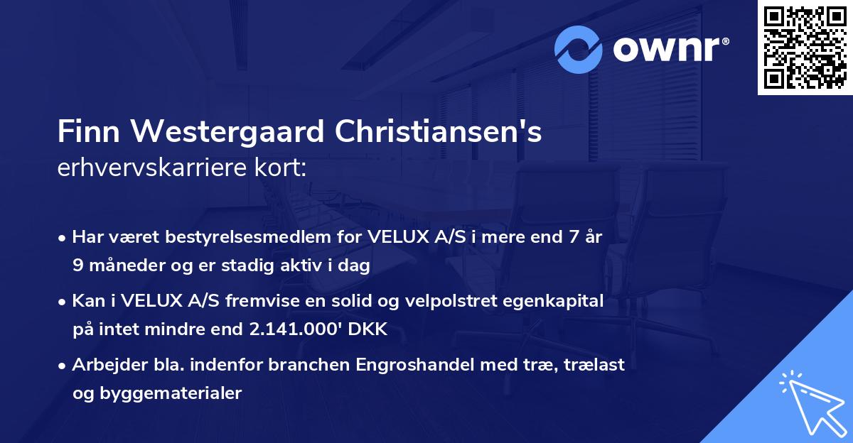 Finn Westergaard Christiansen's erhvervskarriere kort