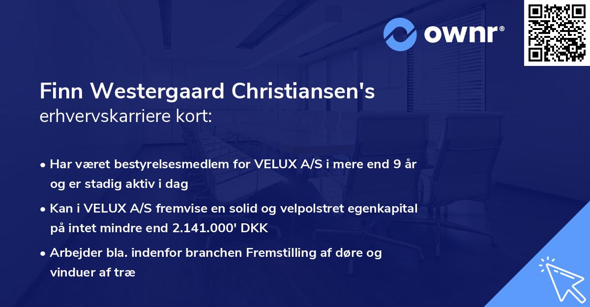 Finn Westergaard Christiansen's erhvervskarriere kort