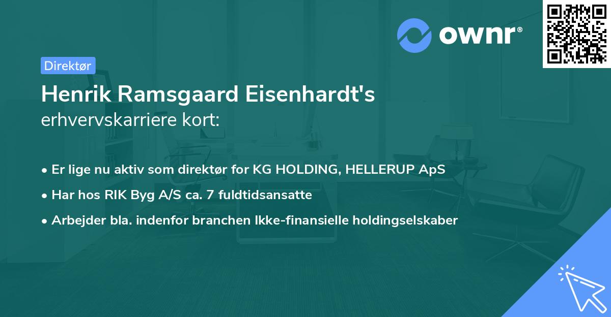 Henrik Ramsgaard Eisenhardt's erhvervskarriere kort