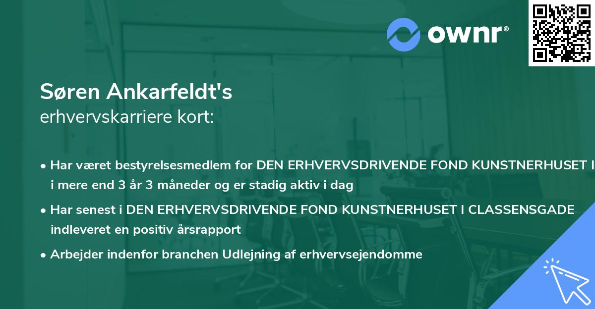 Søren Ankarfeldt's erhvervskarriere kort