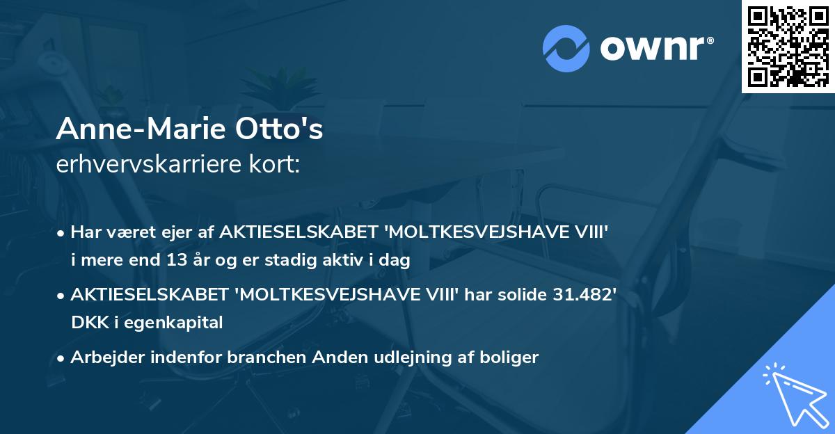 Anne-Marie Otto's erhvervskarriere kort